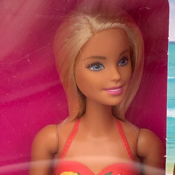 Barbie Pool Playset With Slide Accessories Doll Swimwear Blonde - Picture 2 of 8